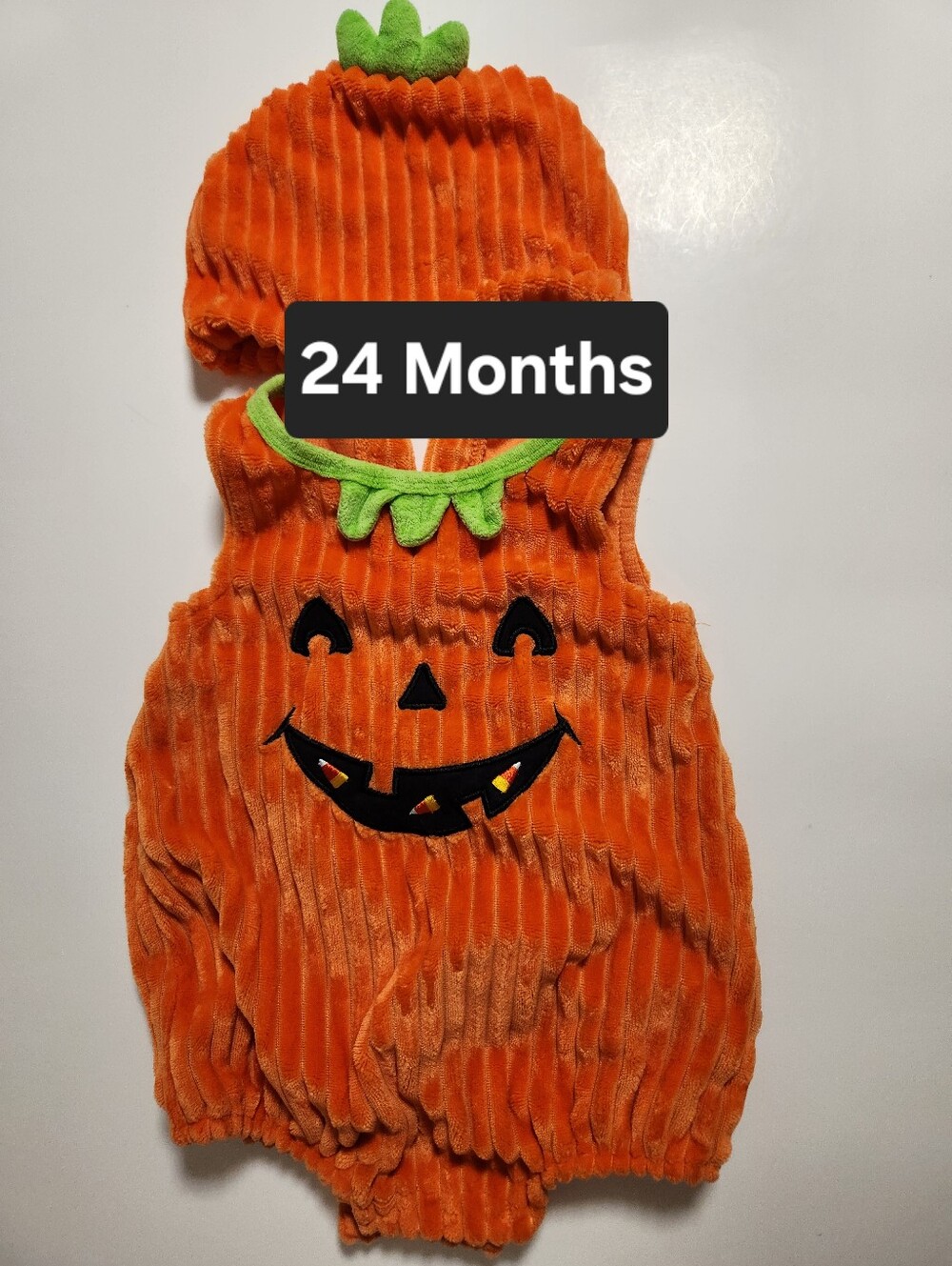 24 Months Baby Pumpkin Costume Outfit 2 Piece Set
